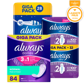 Always maandverband of inlegkruisjes